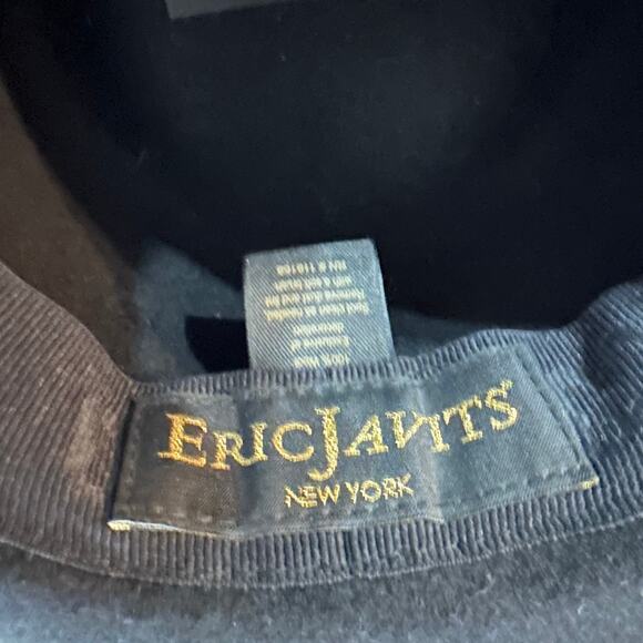 Eric Javits New York Black Felt Wide-Brim Fedora‎ Hat – Packable, Designer - Picture 3 of 7